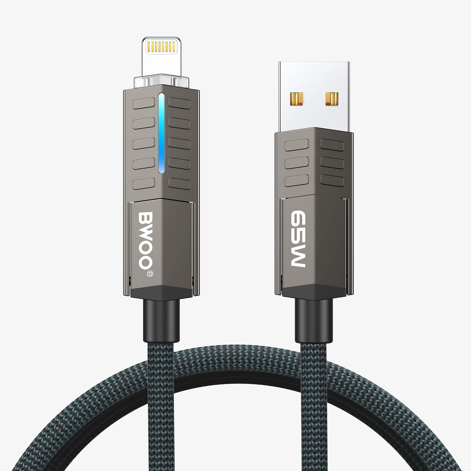 BWOO BO-X410 65W 4-in-1 Data Cable Black
